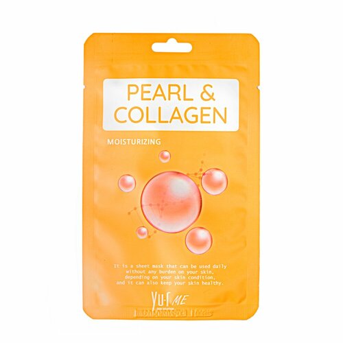 Маска для лица с экстрактом жемчуга и коллагеном / Yu.r Me Pearl&Collagen Sheet Mask маска для лица с экстрактом риса yu r me rice sheet mask