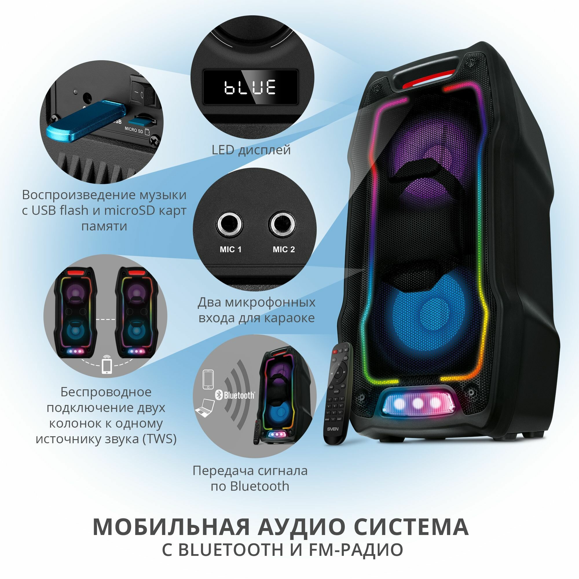 Портативная акустика Sven PS-730