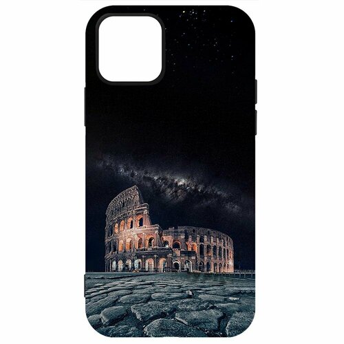 Чехол-накладка Krutoff Soft Case Италия, Колизей для iPhone 12 Pro Max черный чехол накладка krutoff soft case италия колизей для iphone 13 pro черный