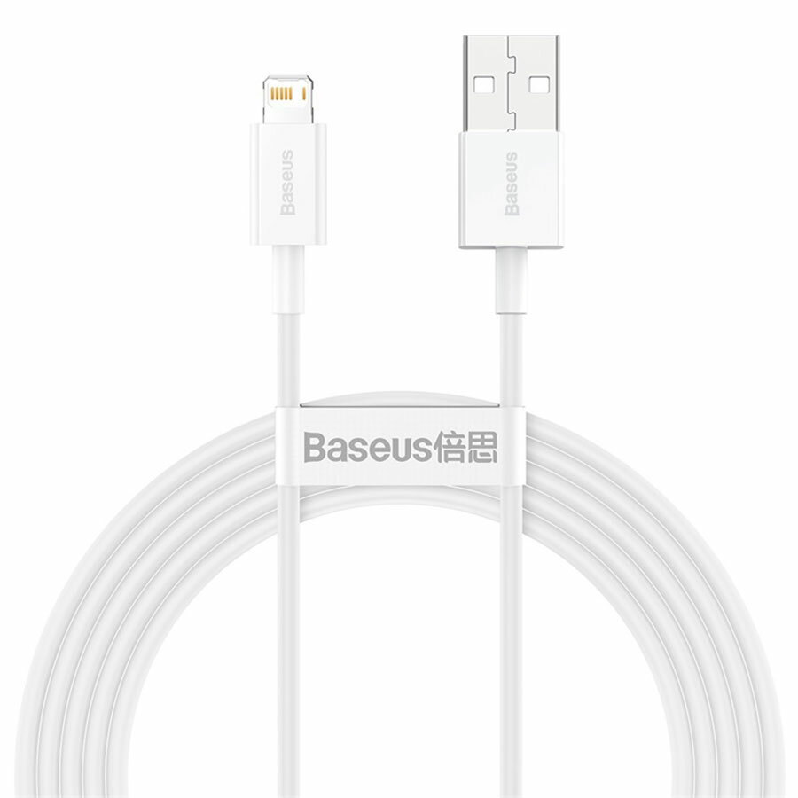 Кабель для айфон USB BASEUS Superior Series USB - Lightning, 2.4А, 12W, 2 м, белый