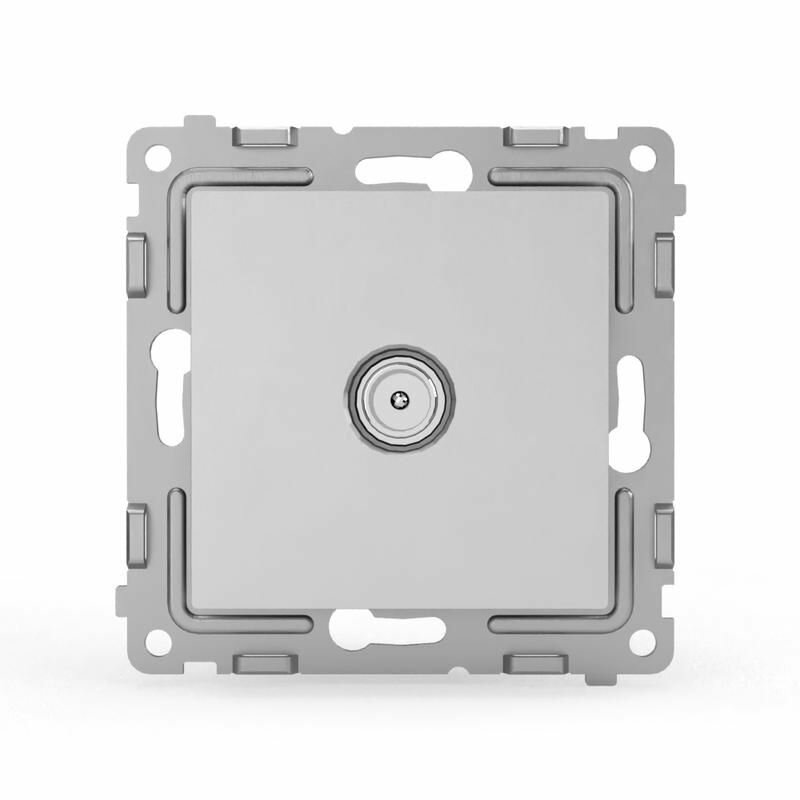 Розетка TV проходная СП Pixel 4DB механизм алюм. TOKOV ELECTRIC TKE-PX-A1P-C03 - фото №2