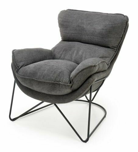 фото Кресло Halmar VOLKER (темно-серый/черный)