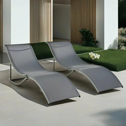 Шезлонг для дачи складной алюминиевый Комплект 2 шт 18850₽