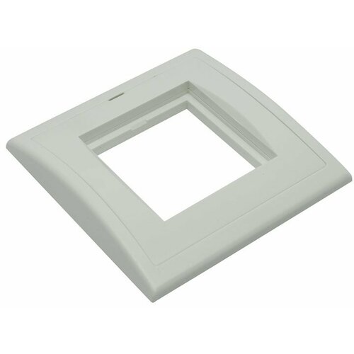 Рамка 80x80 под модули 45x45 с пласт. кольцом, белая, Nexans