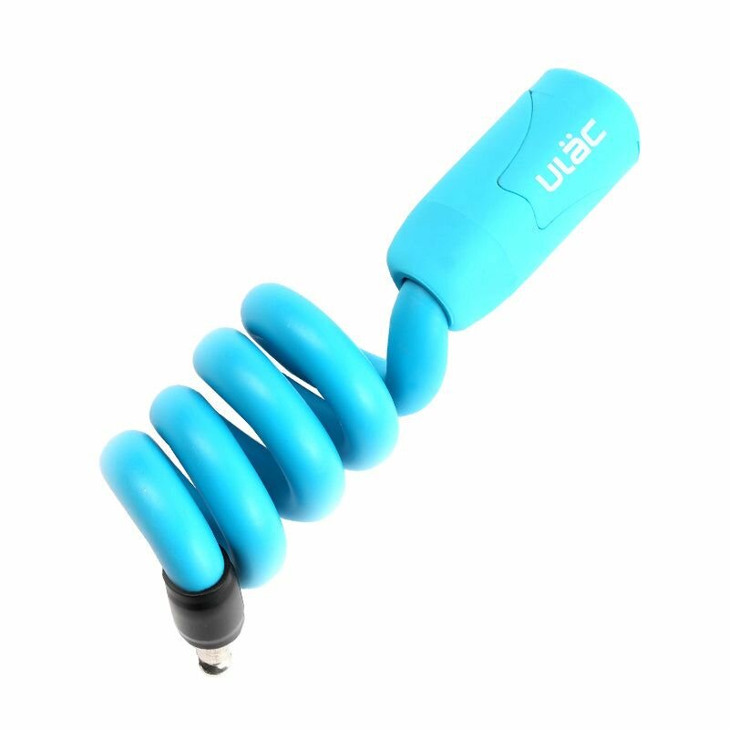 Велосипедный замок трос Ulac Avenir Sky Blue под ключ — фото 1