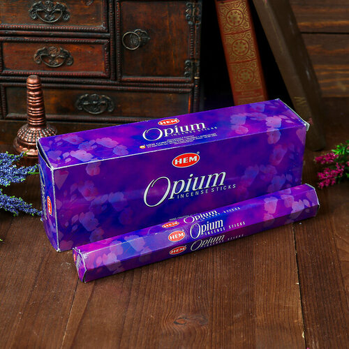 благовония hem opium опиум 20 палочек подставка Благовония HEM 20 палочек угольные opium
