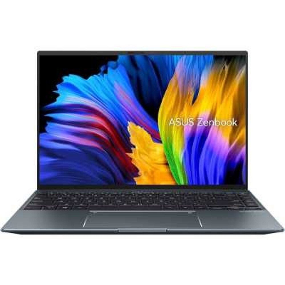 Asus Ноутбук ASUS Zenbook UX5401ZA-KN195 90NB0WM1-M00A70 Touch 14"(2880x1800 OLED 16:10)/Touch/Intel Core i7 12700H(2.3Ghz)/16384Mb/512PCISSDGb/Pine Grey/DOS + NumberPad; а