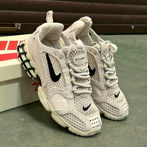 Кроссовки NIKE, размер 41, бежевый stussy x nike air zoom spiridon cage 2 men women running shoes breathable outdoor sports sneakers mens trianers eur 36 45