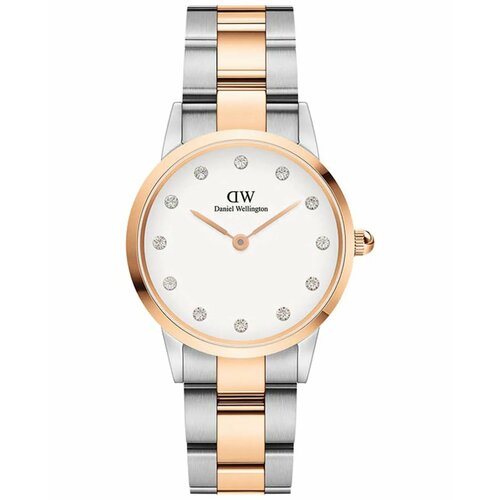 фото Наручные часы daniel wellington iconic link, серебристо-золотистый