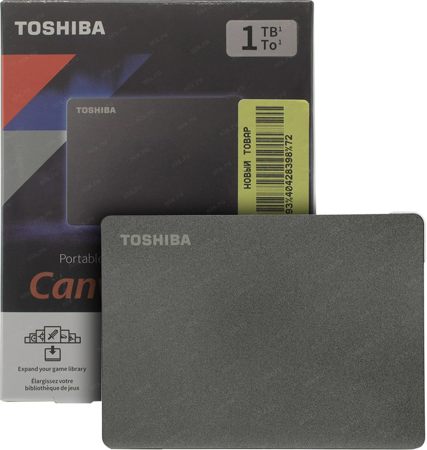 Внешний жесткий диск Toshiba USB 3.0 1Tb HDTX110EK3AA Canvio Gaming черный (HDTX110EK3AA)