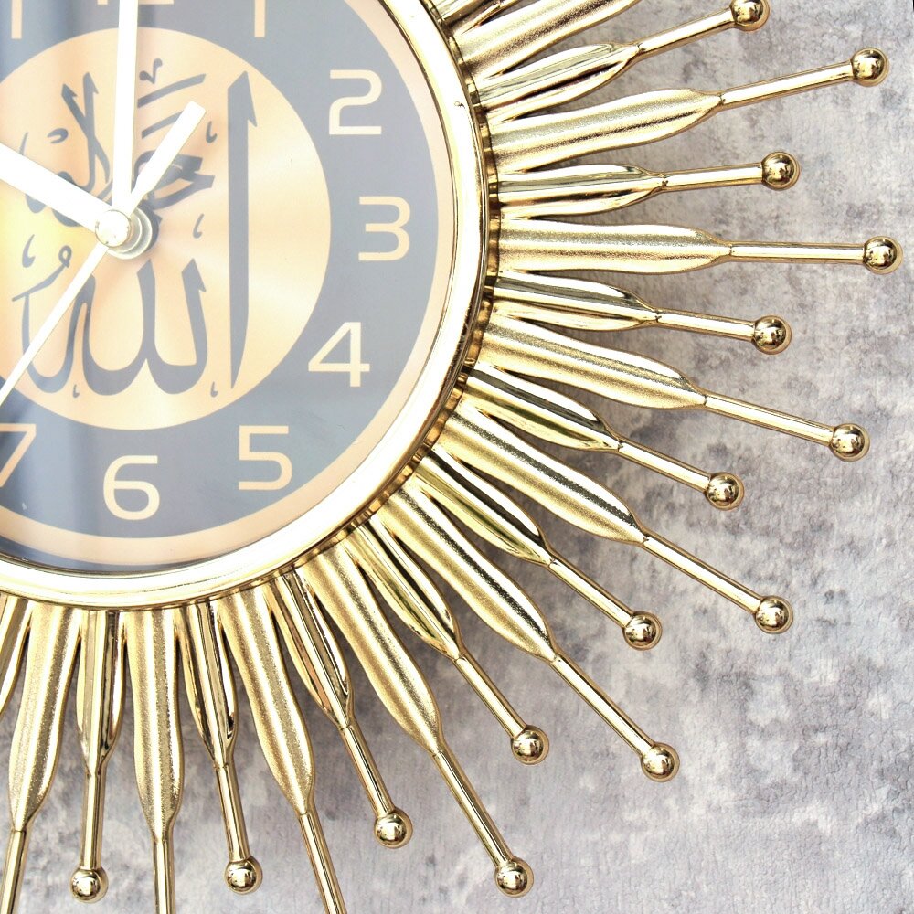 Часы настенные Мусульманские 24 см золотые