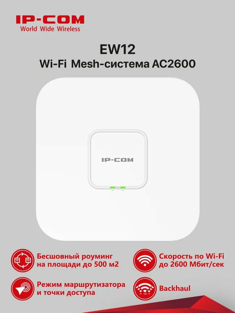 IP-COM EW12 AC2600 Трехдиапазонная беспроводная система Wi-Fi