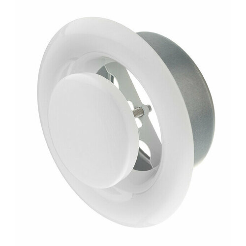 Анемостат вытяжной Era Pro регулируемый стальной d100 мм белый 1417₽