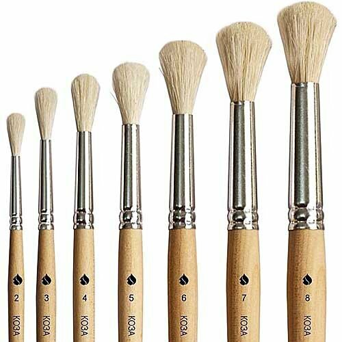 Кисть из волоса козы 6 круглая KKOZ-6 КЗжк-6 кз06 цена за 1 шт 289₽