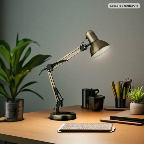 Лампа офисная Arte Lamp  Junior A1330LT-1AB, E27, 40 Вт, бронзовый