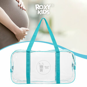 ROXY-KIDS сумка в роддом прозрачная, бирюзовый