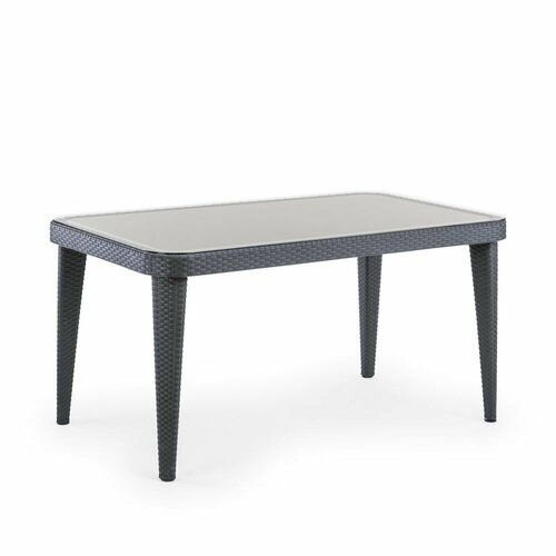 Стол со стеклянным верхом Tilia OSAKA 90x150 см Антрацит