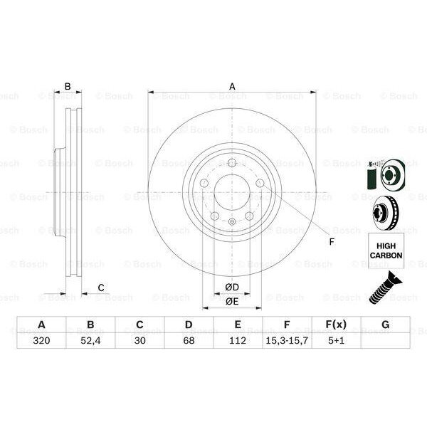 Тормозной диск Bosch - фото №11