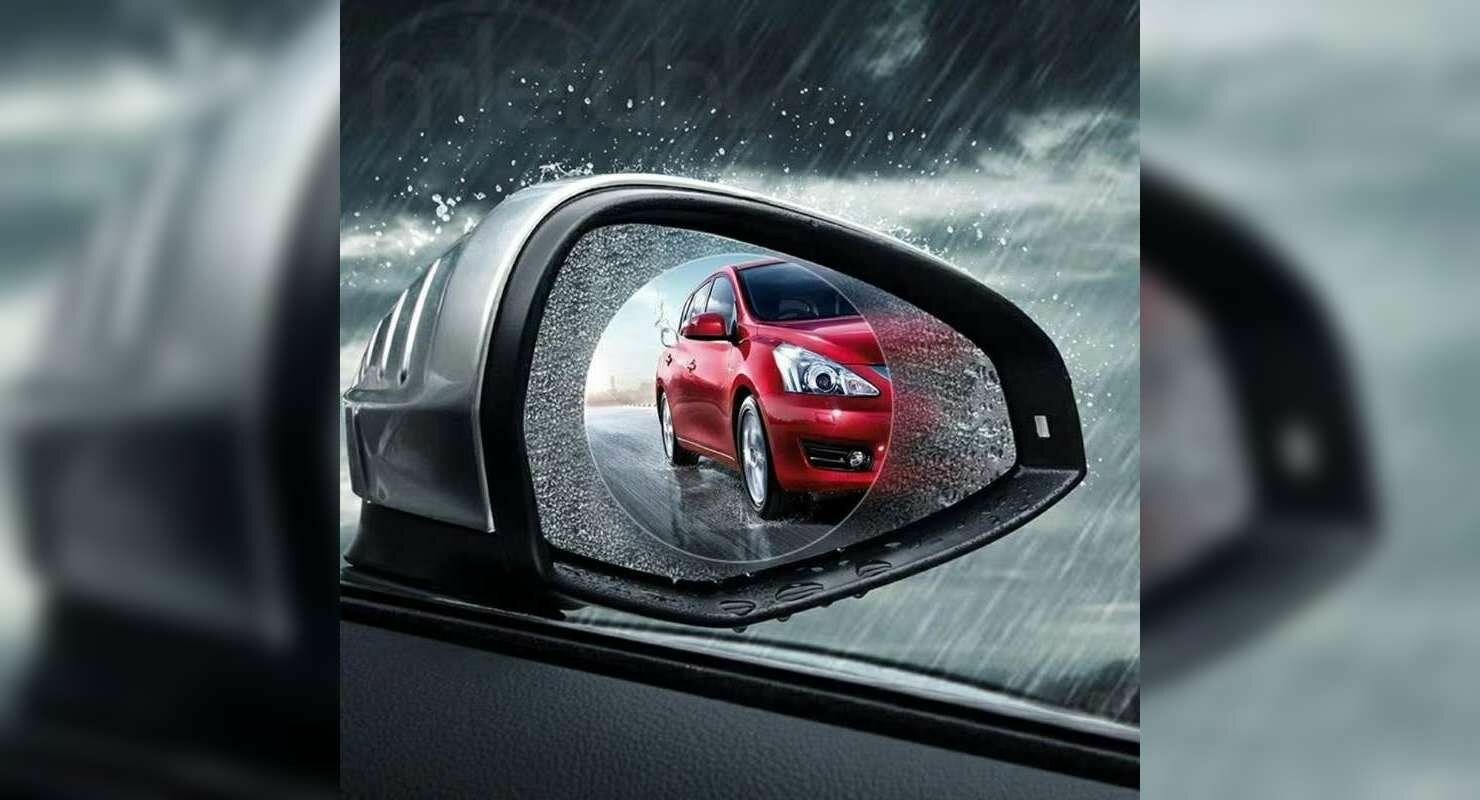 Плёнка-антидождь прозрачная для автомобильных зеркал заднего вида, диаметр 95 мм, ENGY A-002