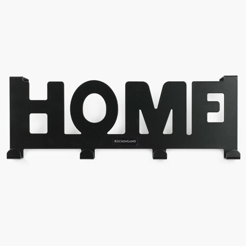 Крючок 32х12 см 4 отд подвесной металл черный Home Black style 345₽