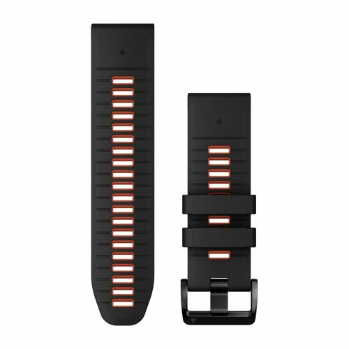 Ремешок Garmin QUICKFIT 26 Watch Band, силикон (Black/Flame Red)