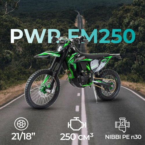 Мотоцикл Кросс 250 PWR FM250 (172FMM-3A) зеленый