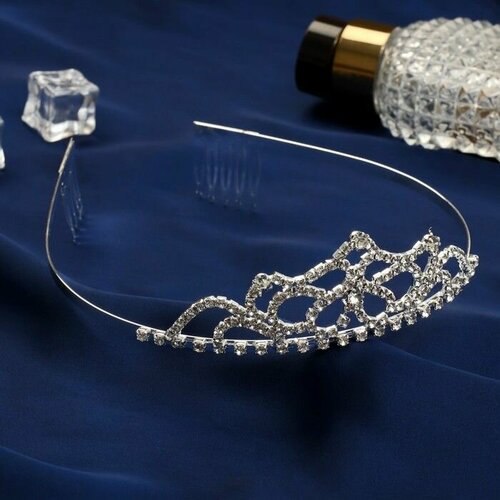 Диадема для волос Фелиция грация 35см серебро 719₽