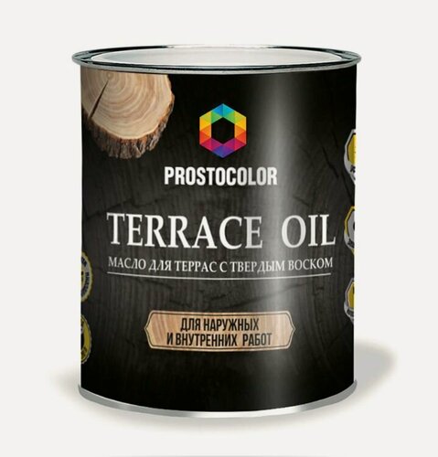 Изображение товара Масло для террас с твёрдым воском PROSTOCOLOR Terrace Oil 0,75 л дуб