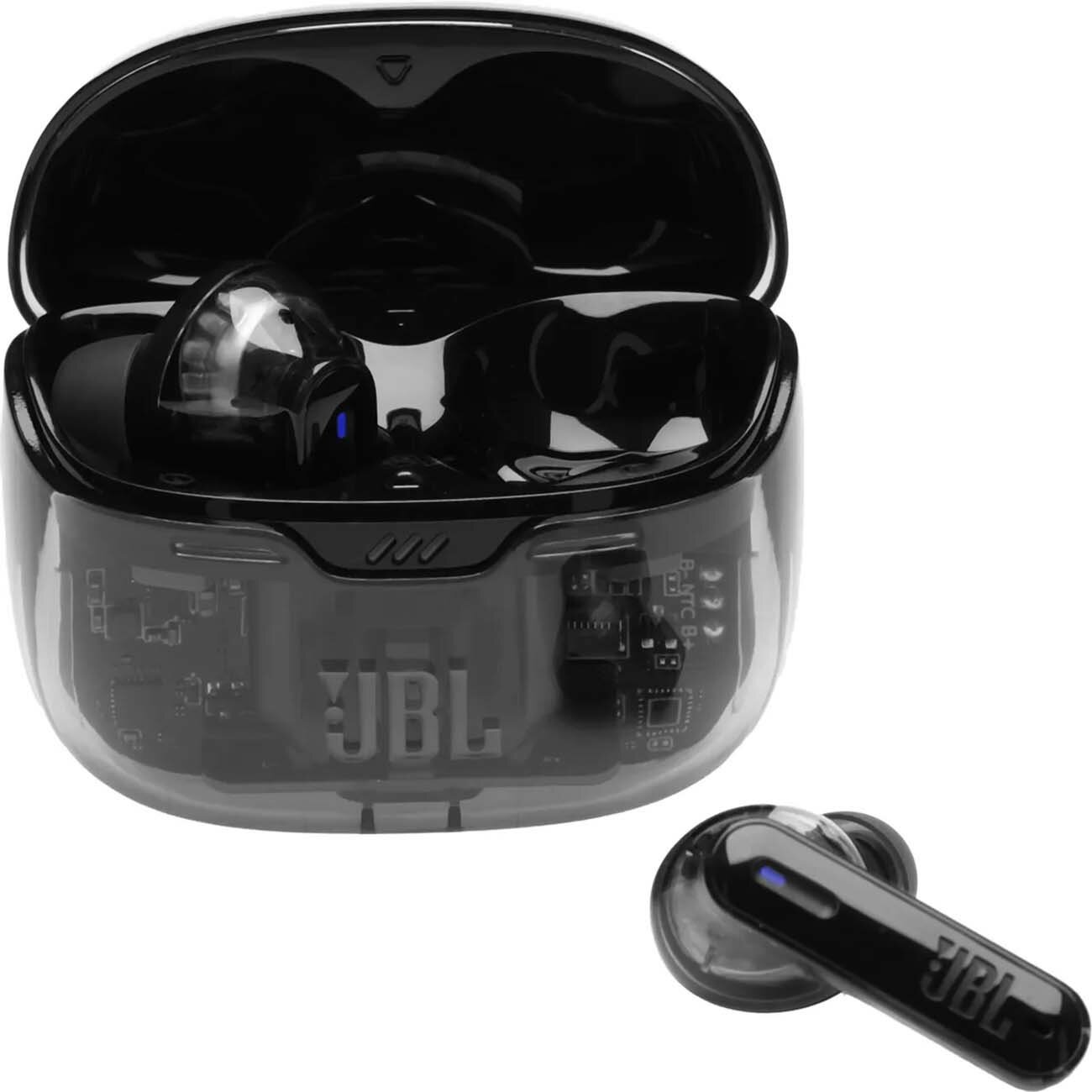 Наушники-гарнитура (вкладыши) JBL Tune Beam Ghost, черный