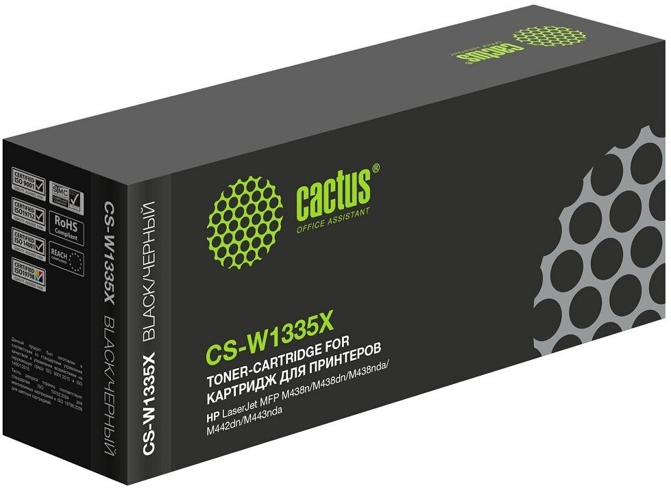 Картридж лазерный Cactus CS-W1335X W1335X черный (13700стр.) для HP LJ MFP