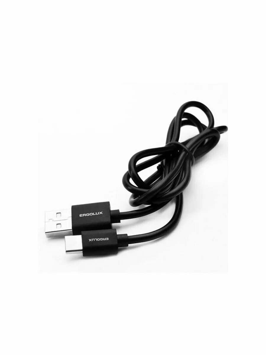 Кабель USB Type C 2А черный 1м ERGOLUX