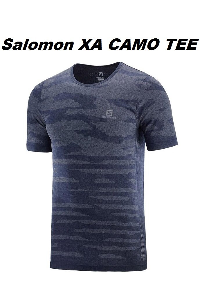 Футболка Salomon XA CAMO, размер S, черно-синий