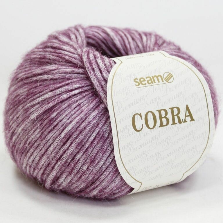 Пряжа Cobra Seam цвет 16 пурпурный, 10шт*(100м/50г), 70% хлопок 21% мериносовая шерсть 9% альпака