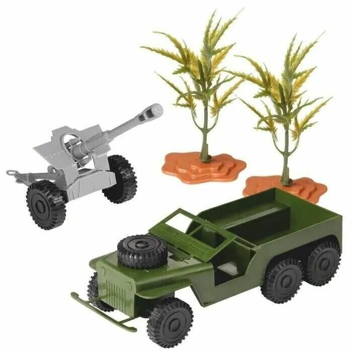 Машинки Биплант "Артилерийский расчет", 2 аксессуара, 2 шт