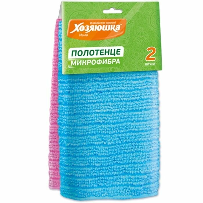 Хозяйственные полотенца Хозяюшка  Мила   микрофибра 250 г м2  25х50 см  2 шт