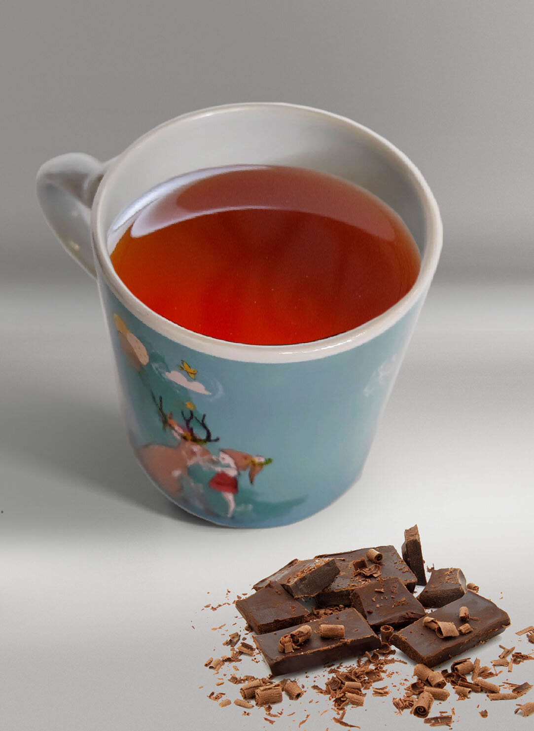 Кружка для чая "Сердечко Девочка и Единорог", фаянс , 330 мл — фото 1