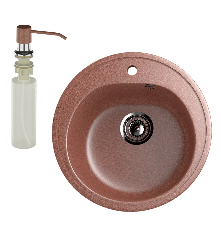 Мойка кухонная Ulgran U-101 307 50x50 мойка для кухни коричневая матовая круглая российская