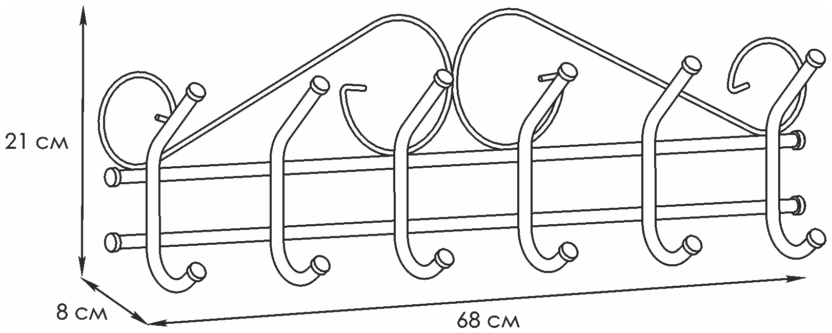 Вешалка ЗМИ «Ажур 6», 68х8х21 - фотография № 2