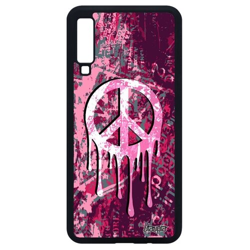 фото Качественный чехол на телефон // galaxy a7 2018 // "peace and love" пацифизм символ, utaupia, цветной