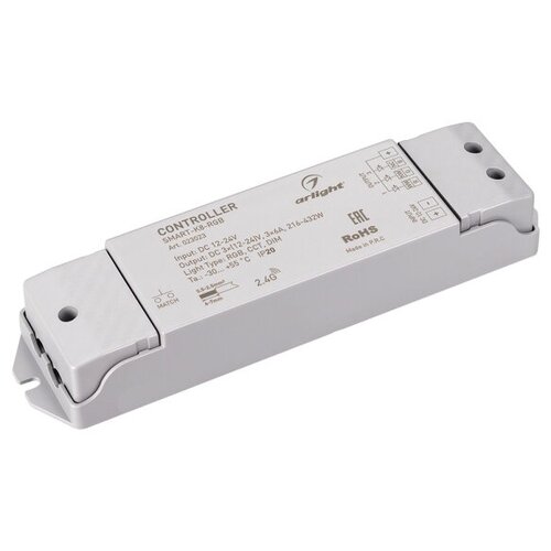 Контроллер SMART-K8-RGB (12-24V, 3x6A, 2.4G) (ARL, IP20 Пластик, 5 лет) контроллер rgb rf touch p23 12 24v 216 432w