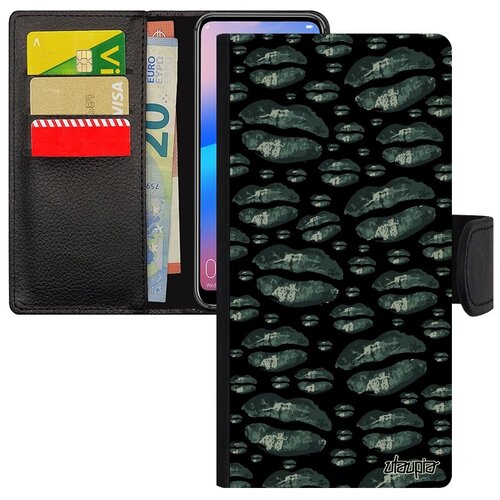 фото Качественный чехол книжка для телефона // xiaomi redmi 6a // "губы" гламур впечатление, utaupia, серый