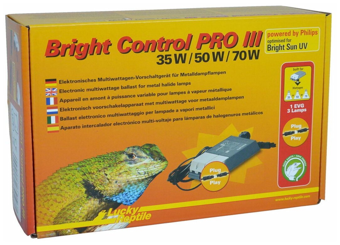 Пускорегулирующее устройство для УФ ламп LUCKY REPTILE "Bright Control PRO III 35-70Вт" (Германия)