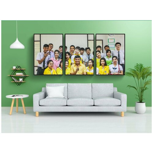 фото Набор модулных постеров для интерьера "человек, группа, учитель" 60x90 см. в тубусе, без рамки lotsprints