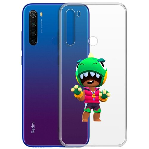 Чехол-накладка Clear Case Brawl Stars-Дино Леон для Xiaomi Redmi Note 8T чехол накладка clear case brawl stars леон хищник для xiaomi mi note 10 lite