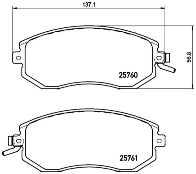 Дисковые тормозные колодки передние NISSHINBO NP7010 (4 шт.)