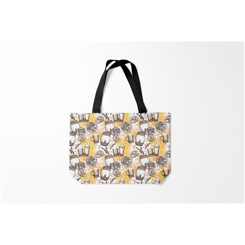 фото Сумка-шоппер / 46х35 см / популярные иллюстрации / пиво водочные beer burnettie