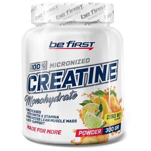 Креатин Be First Micronized Creatine Monohydrate Powder, 300 гр. креатин be first micronized creatine monohydrate powder 1000 гр