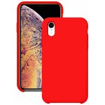 Силиконовый чехол на Apple iPhone XR / Матовый чехол для телефона Эпл Айфон Икс Р (10 Р) с бархатистым покрытием внутри (Красный) - изображение