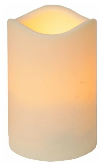 Свеча светодиодная пластиковая, высота - 11,5 см, цвет - бежевый, 067-28