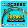 Струны для акустической гитары Emuzin Brass 6А101 - (8-10-20-21-30-39) - изображение